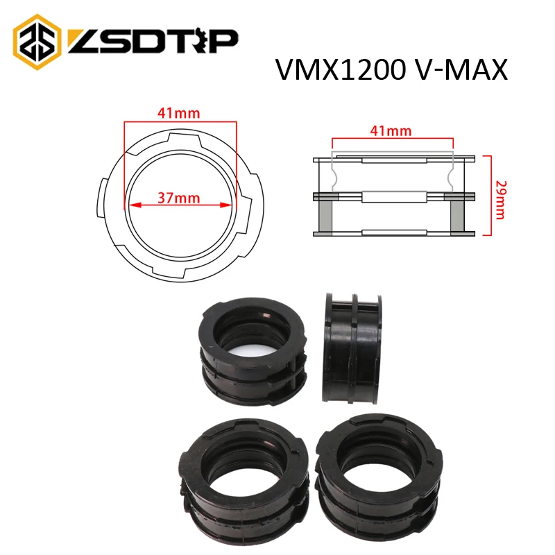 ZSDTRP Motorcycle Carburetor Joint Intake Manifold Rubber Boot Adapter For Yamaha VMAX 1200 V-MAX VMX1200 1985 - 2007 1986 | Автомобили и