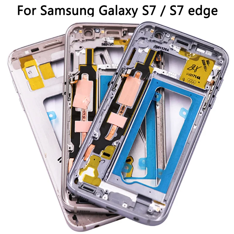 Для samsung Galaxy S7 G930/S7 edge G935 Mid ободок задняя металлическая пластина Корпус Крышка для S7/S7 Edge средняя рамка