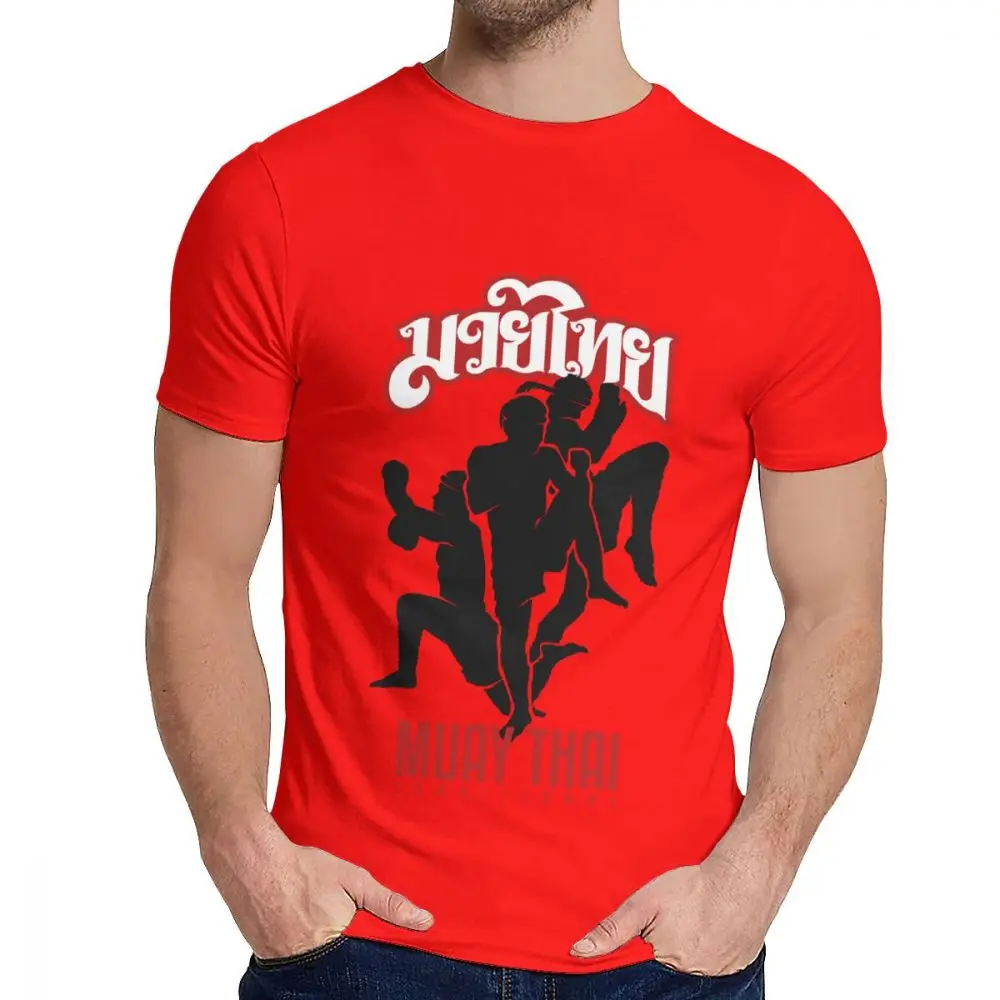 Muay Thai Shadow Боевая футболка Повседневная с круглым вырезом отличное качество для мужчин хлопок S-6XL плюс размер футболка - Цвет: Красный