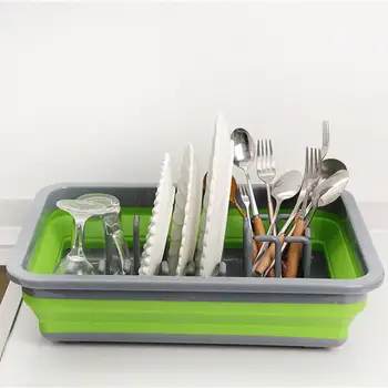 

Folding Dish Rack Kitchen Storage Holder Dish Drainer Tableware Drying Rack Kitchen Sink Bowl Drainer Shelf Home Organizer