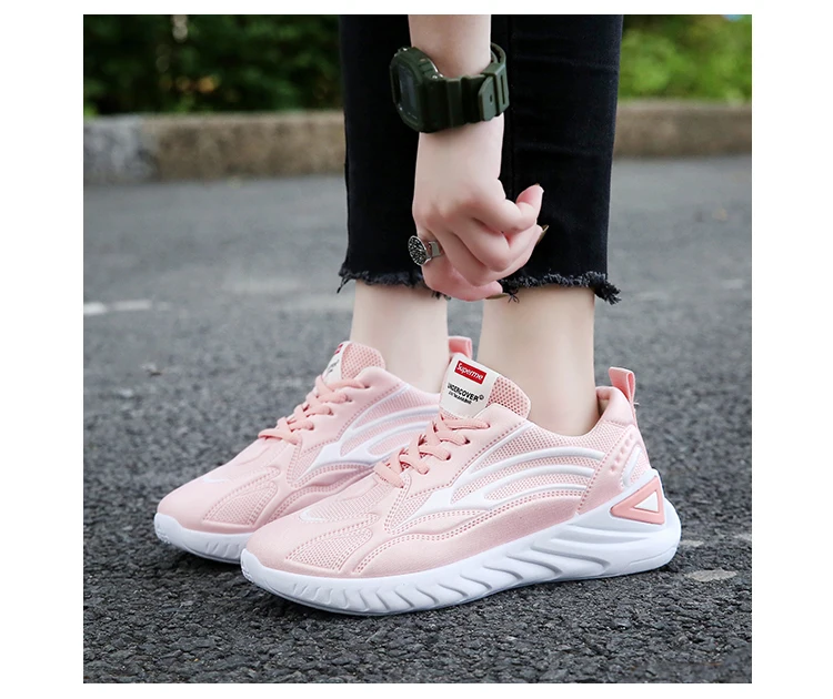 Fashion Pink Sneakers Women Tennis Shoes Cheap Sport Shoes Women Breathable Ladies Trainers Zapatillas Mujer Tenis Feminino