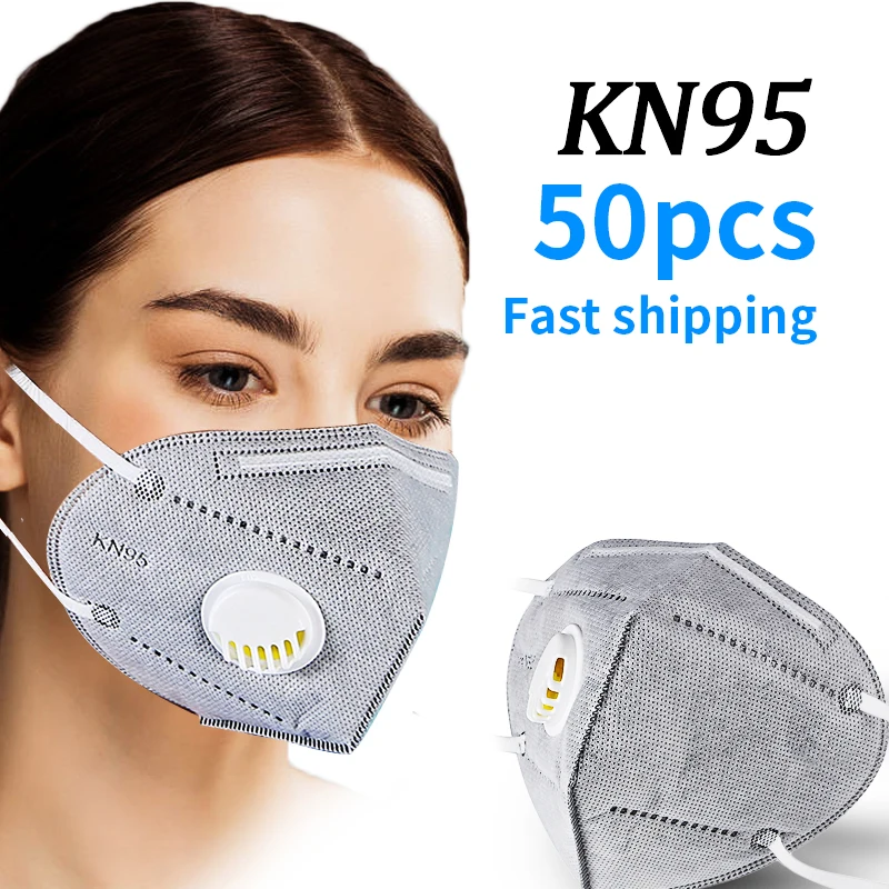 

50pcs KN95 Dust Masks Wholesale Dropshipping N95 Respirator Air Filter Gas Mask Safety Protective kf94 ffp3 Face Mouth Mask