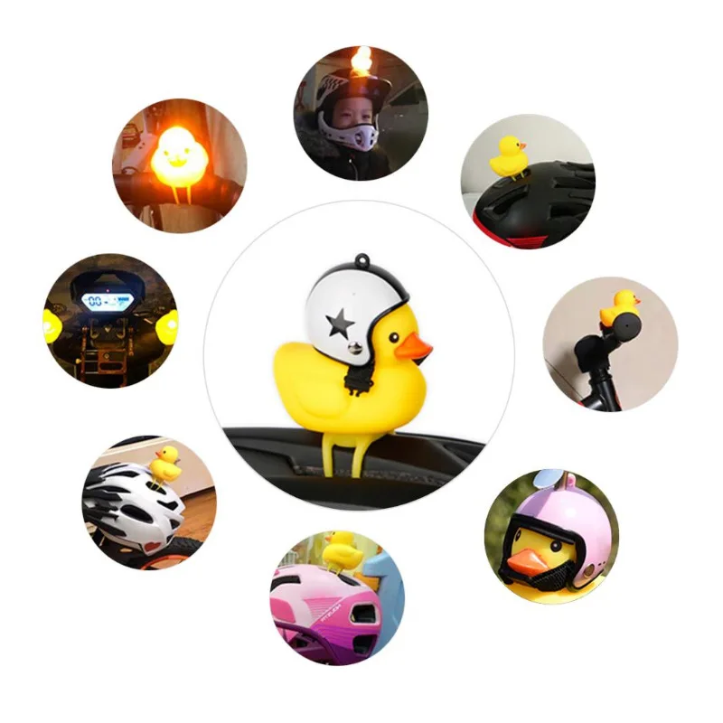 Детский велосипедный светильник-колокольчик, невидимый Электрический рожок, утенок для детей, велосипедный руль, резиновая желтая утка на руле