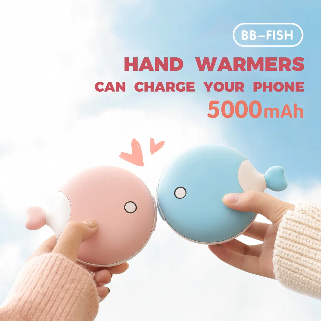 Перезаряжаемый USB мини-грелка для рук 5000mAh Электронный маленький портативный мгновенный быстрый нагрев для зимнего домашнего путешествия# G2