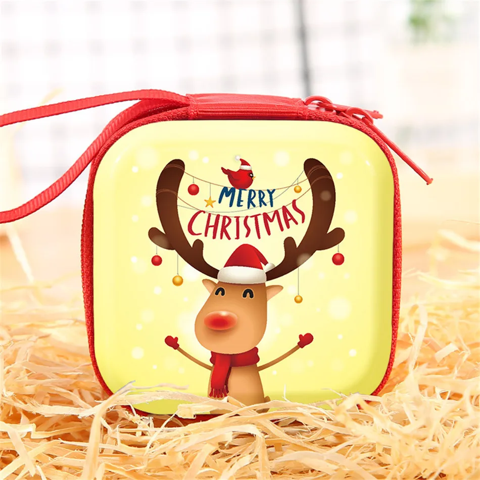 Merry Christmas Кошелек для монет, детская мини-сумка для sd-карты, наушник, кошелек для хранения ключей, сумка для наушников, коробка для женщин, девочек, кошельки, Детская сумочка для девочек