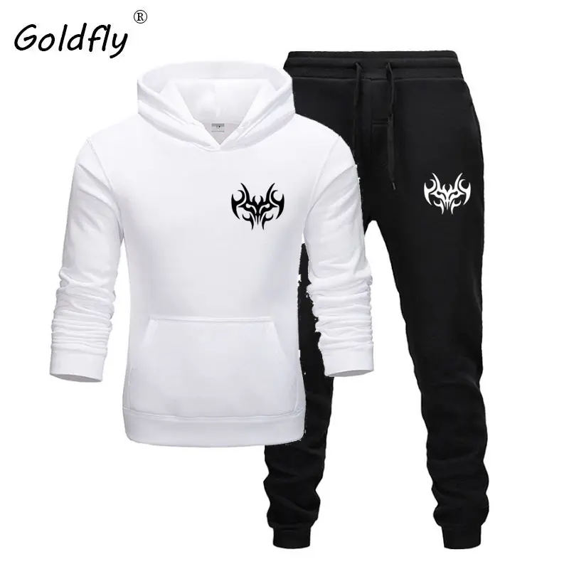 Комплект спортивной одежды Goldfly мужской толстовка с капюшоном и штаны брендовая