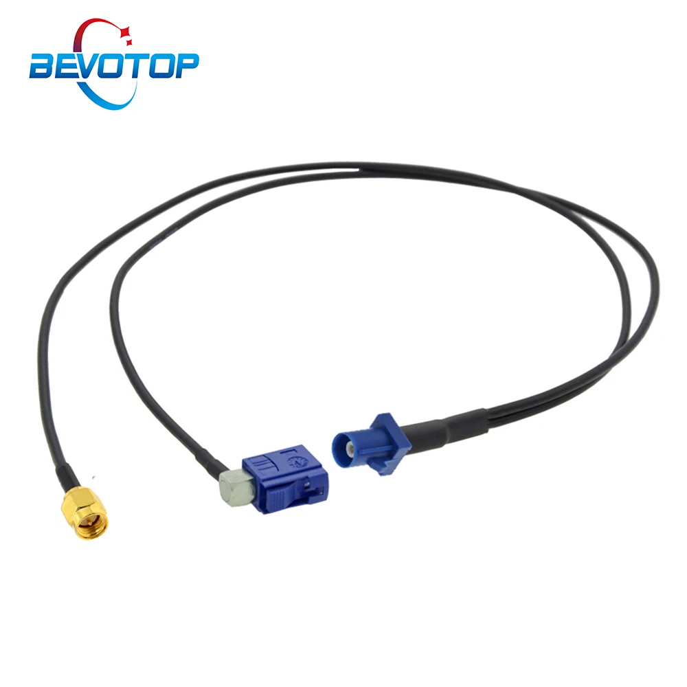 

BEVOTOP Fakra C Male Plug to Fakra C SMB Female RAL 5005 + SMA Male RG174 Y Type Radio Splitter Combined RF Coaxial Cable 50cm