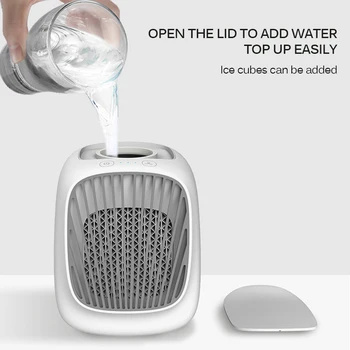 

Mini Desktop Table Air Conditioning Summer Home Office Air Cooler Machine Cold Fan Usb Charging Cool