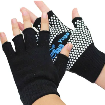 

1 pair Fingerless Gloves Woman Winter Knitted Stretch Half Finger Elastic Soft Warm Yoga Sports Gloves Anti Slip 103#3