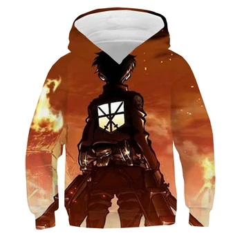

New Anime Attack on Titan Kids Hoodie 3D Printed Sweatshirts Harajuku Children Boy/girl Casual Hoodies Streewear Toddler Hoodie