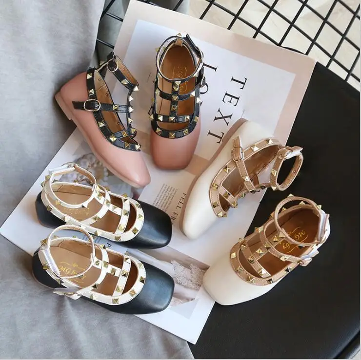 Kids Leather Shoes children Casual Shoes Girls Roman shoes Party Sneakers all size 21-35