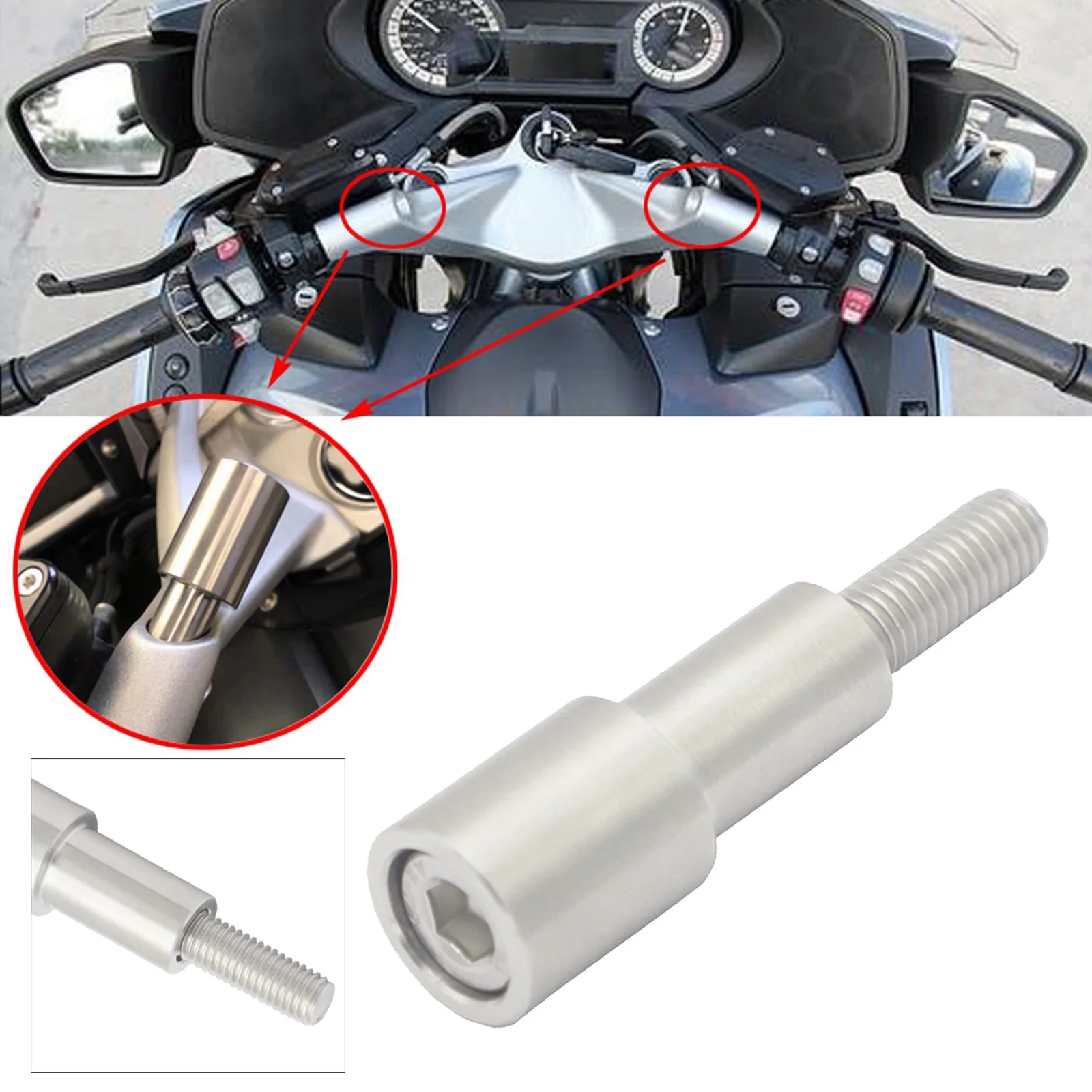 Motorcycle Handle Extension Rod Navigation Bracket Handle Extension Bar for BMW K1600GT K1600GTL 2014-2020