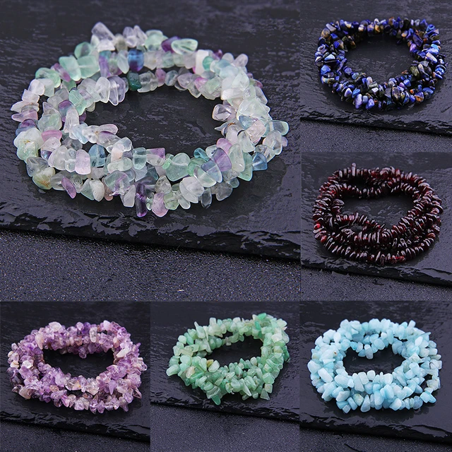 Natural Lapis Opal Quartz Fluorite Amethyst Freeform Chip Stone Beads: Perfect for DIY Jewelry Making!