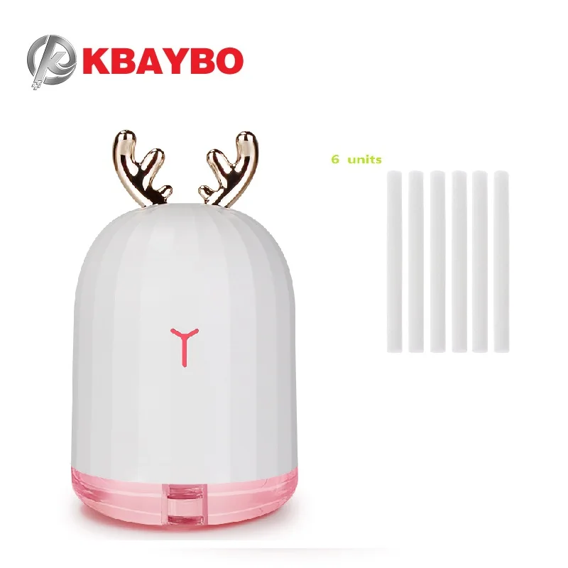 

KBAYBO 220ML USB Humidifier Ultrasonic Air Diffuser 6 units 8mm*130mm Humidifiers Filters Cotton Swab for mini USB diffuser