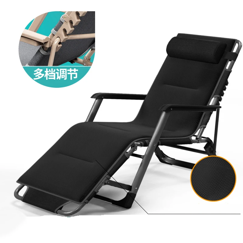 Aluminium Black Sun Lounger Garden Deck Chair Patio Terrace Recliner Foldable 