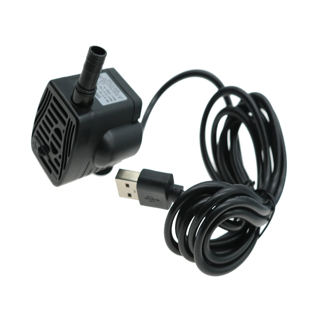 200L/H, 1.5W Submersible Water Pump USB, For Pond, Aquarium, Fish Tank Fountain, Powerful Water Pump with 5.9ft Power Cord