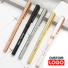 

0.5mm Metal Ballpoint Pen Custom Advertising Ball Pen for School Student Stationery Office Supplies Lettering Engraved Name