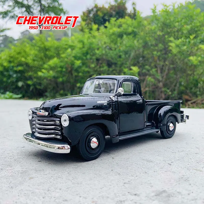 Maisto 1:25 1950 Chevrolet 3100  Pickup black simulation alloy car model crafts decoration collection toy tools gift