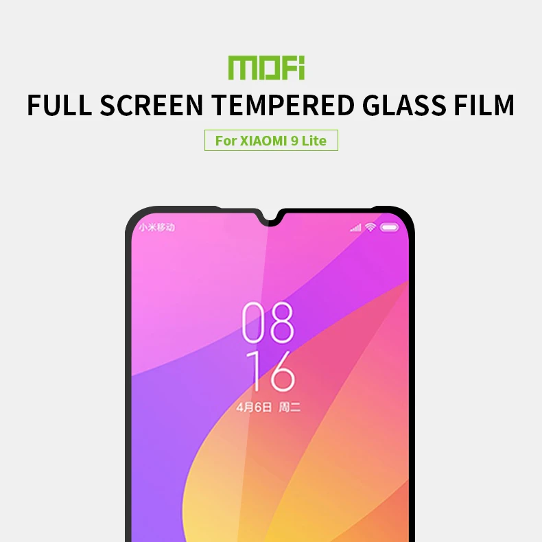 Для Xiaomi Mi 9 Lite стекло закаленное MOFi 9H Защитная пленка для Xiaomi Mi 9 Lite Защитная пленка для экрана закаленное стекло