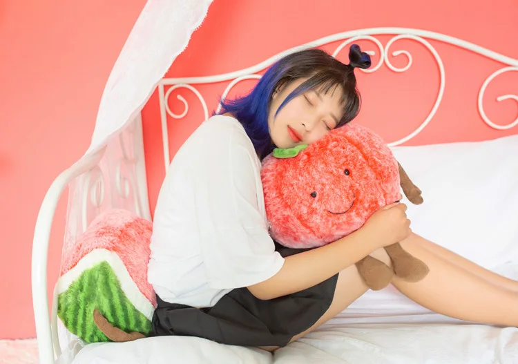 Детская плюшевая подушка для растений, игрушки Kawaii, милая мягкая кукла, подушка для детей, фрукты, арбуз, вишня, подушка для подарка