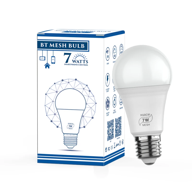 Bluetooth 7 Вт RGB светодиодные лампы BT сетка Группа Смарт Led Изменение цвета освещения затемнения на IOS/Android приложение Светодиодные лампы e27 110 В