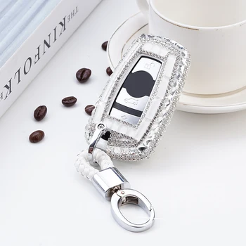 

Diamond Car Key Case For BMW New 1 3 4 5 6 7 Series F10 F20 F30 Smart 3 Buttons Car Styling Remote Control Case Car Holder New