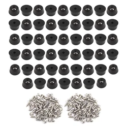 52PCS Rubber Feet For Cutting Board (0.31X0.59Inch) Anti Scratch Rubber Cutting Board Feet For Chairs & Other Furniture