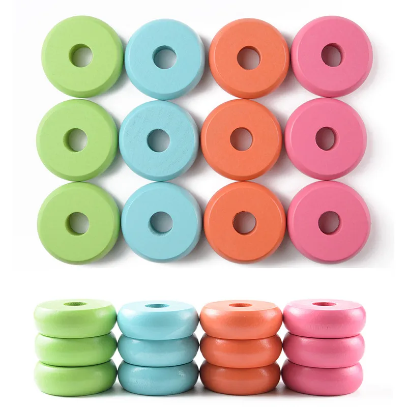 awesome Rainbow balance tower Montessori Educational toy Wooden 3D bounce Wooden Sensory Jigsaw Brain Train