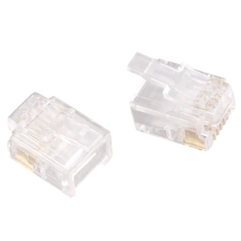 

RJ11 6P6C Modular Plug Telephone Adapter Connector Line End 50pcs