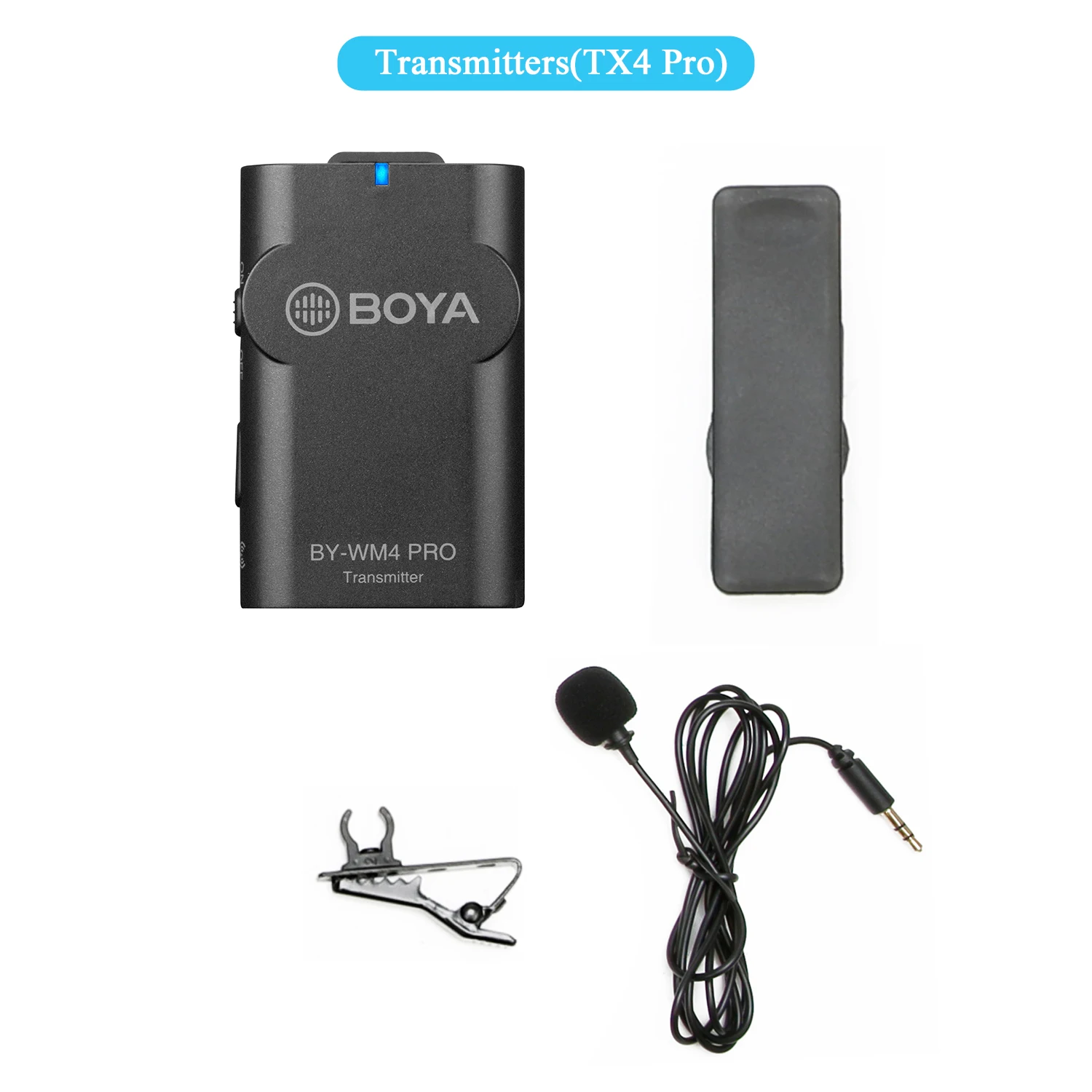 BOYA BY-WM4 PRO K1-K6 2.4GHz Professional Wireless Condenser Microphone for PC Mobile Phone iPhone Android Lavalier Microphone 