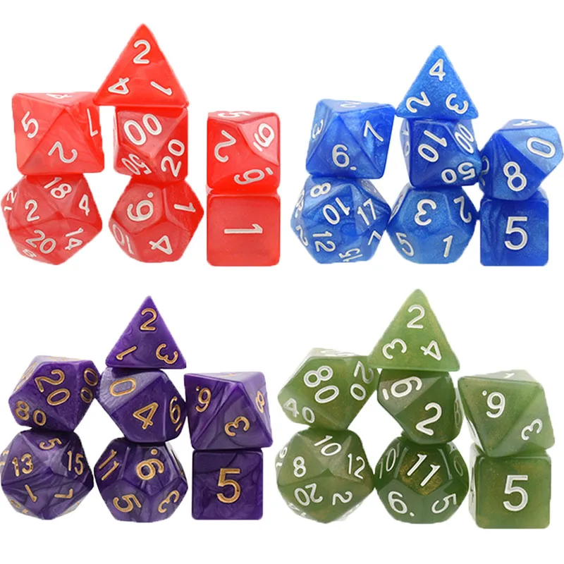 Набор Игральных кубиков для взрослых, D4-D20, профессиональные многогранные Подземелья и Драконы, сексуальные аксессуары для настольной игры, детские игрушки, вечерние аттракционы - Цвет: NO.9