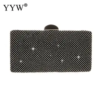 

Silver Wedding Party Bag Diamond Rhinestone Clutches Women Evening Bag Luxury Black Crystal Bling Gold Clutch Bag Purses