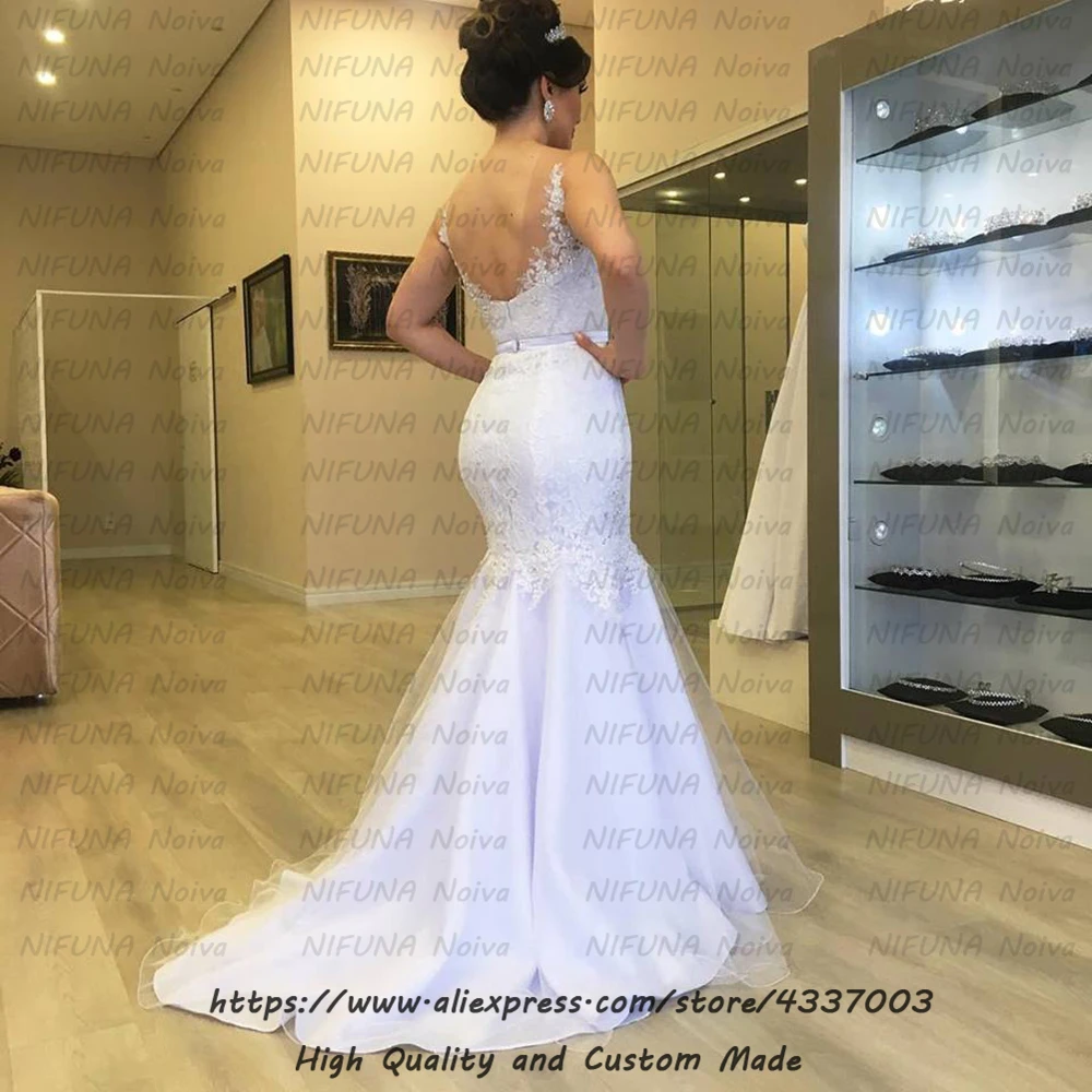 Дешевые Свадебное платье es vestido de noiva одежда с кружевами и жемчугом Свадебные платья Сексуальная спинки русалка свадебное платье vestido de noiva sereia