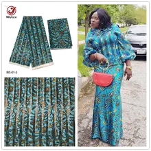 Модные африканские печатные органзы ленты ткань 4 ярдов матч 2 ярдов шелковой ткани для одного набора 28 различных дизайн доступны