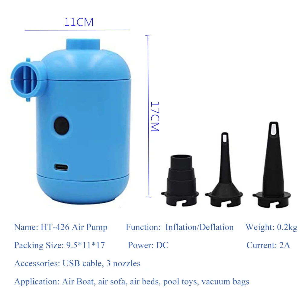 Портативный USB Электрический воздушный насос матрас лодка диван Авто Воздушный