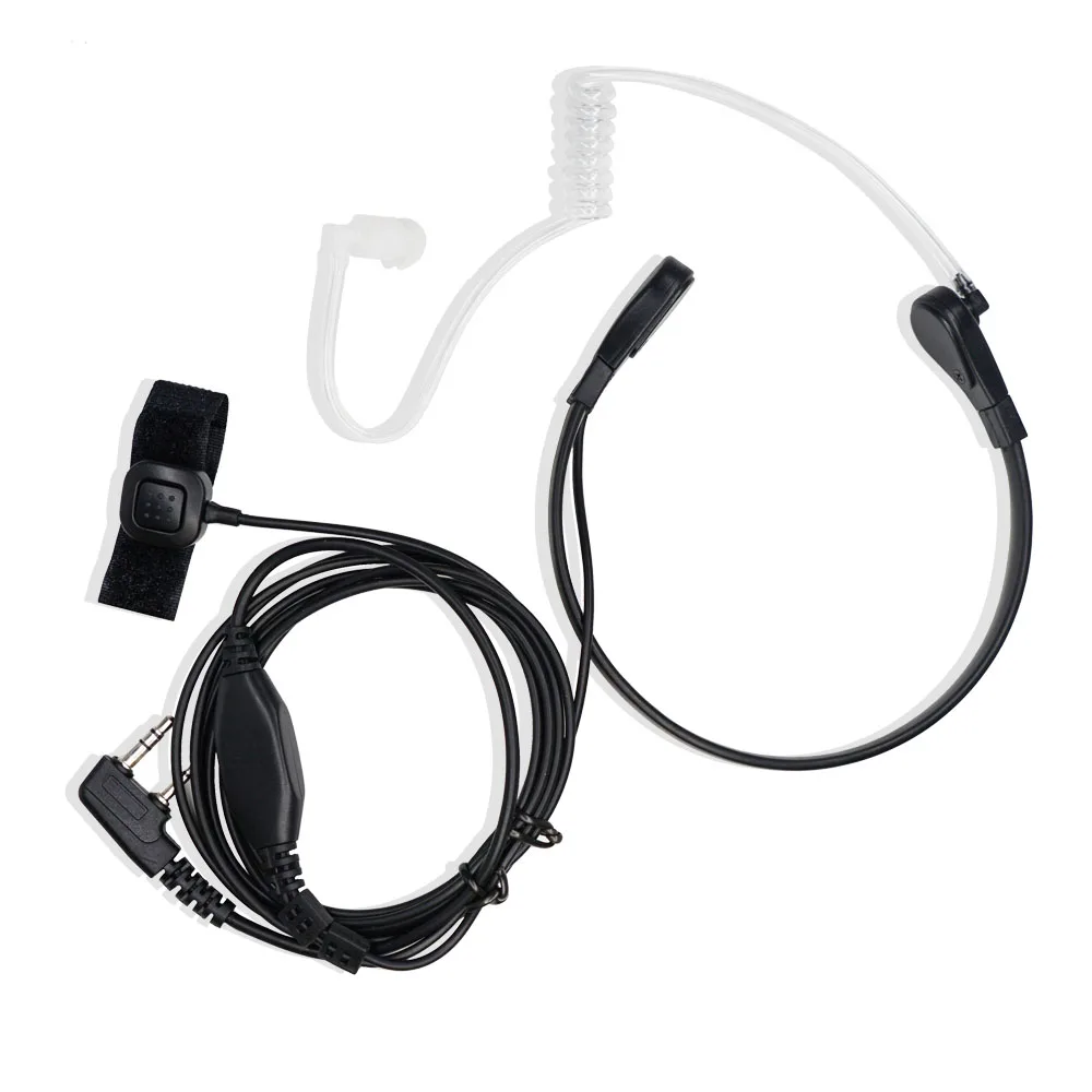 Baofeng Радио воздушная акустическая Трубная гарнитура 2 Pin PTT Mic наушники с