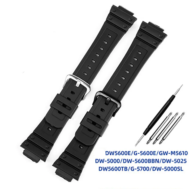 Фото Ремешок из смолы для часов аксессуары для Casio G-SHOCK DW5600 G5600E GW-5000 GW- M5610 спортивный водонепроницаемый силиконовый ремешок для часов браслет №2