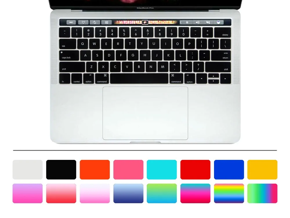 Силиконовый чехол HRH для клавиатуры США защитная пленка Macbook Pro 13 3 A1706 A1989 A2159 и 15 4
