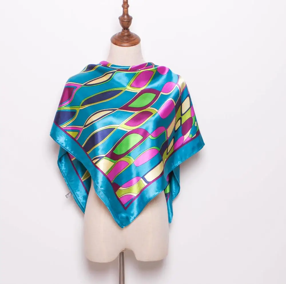90cm* 90cm Europe and the United States hot explosion models simulation silk scarves Picasso white key compass printing | Аксессуары для