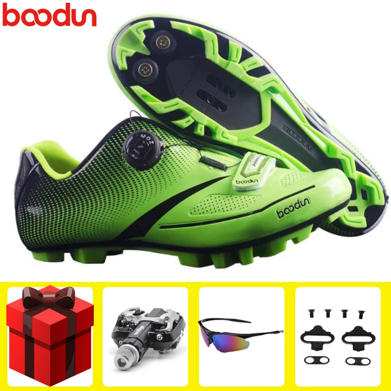 

BOODUN sapatilha ciclismo mtb Cycling Shoes add SPD pedal set Breathable Professional Self-Locking Bicycle Non-Slip Bike Racing