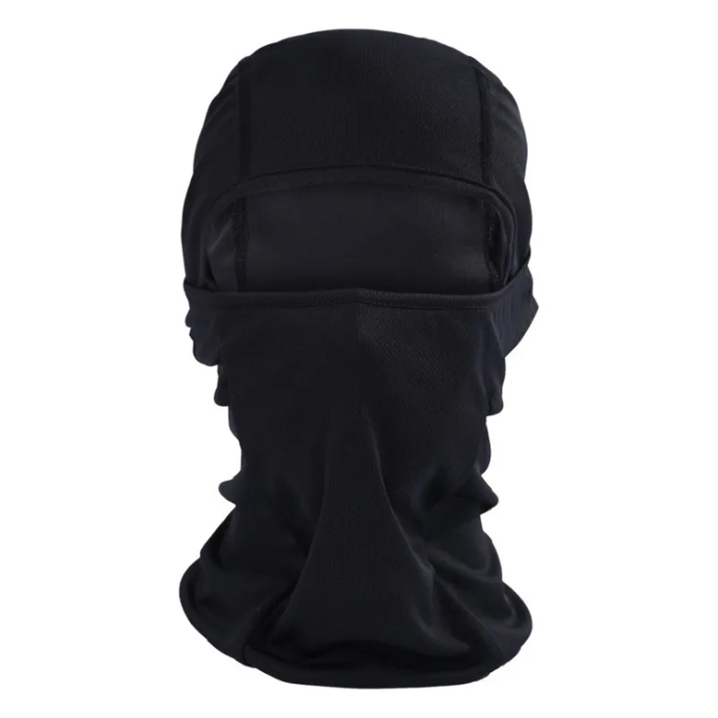 Black Motorcycle Balaclava Full Face Mask Warmer Windproof Breathable Airsoft Paintball Cycling Ski Shield Anti-UV Men Sun Hats Helmet - Цвет: Black