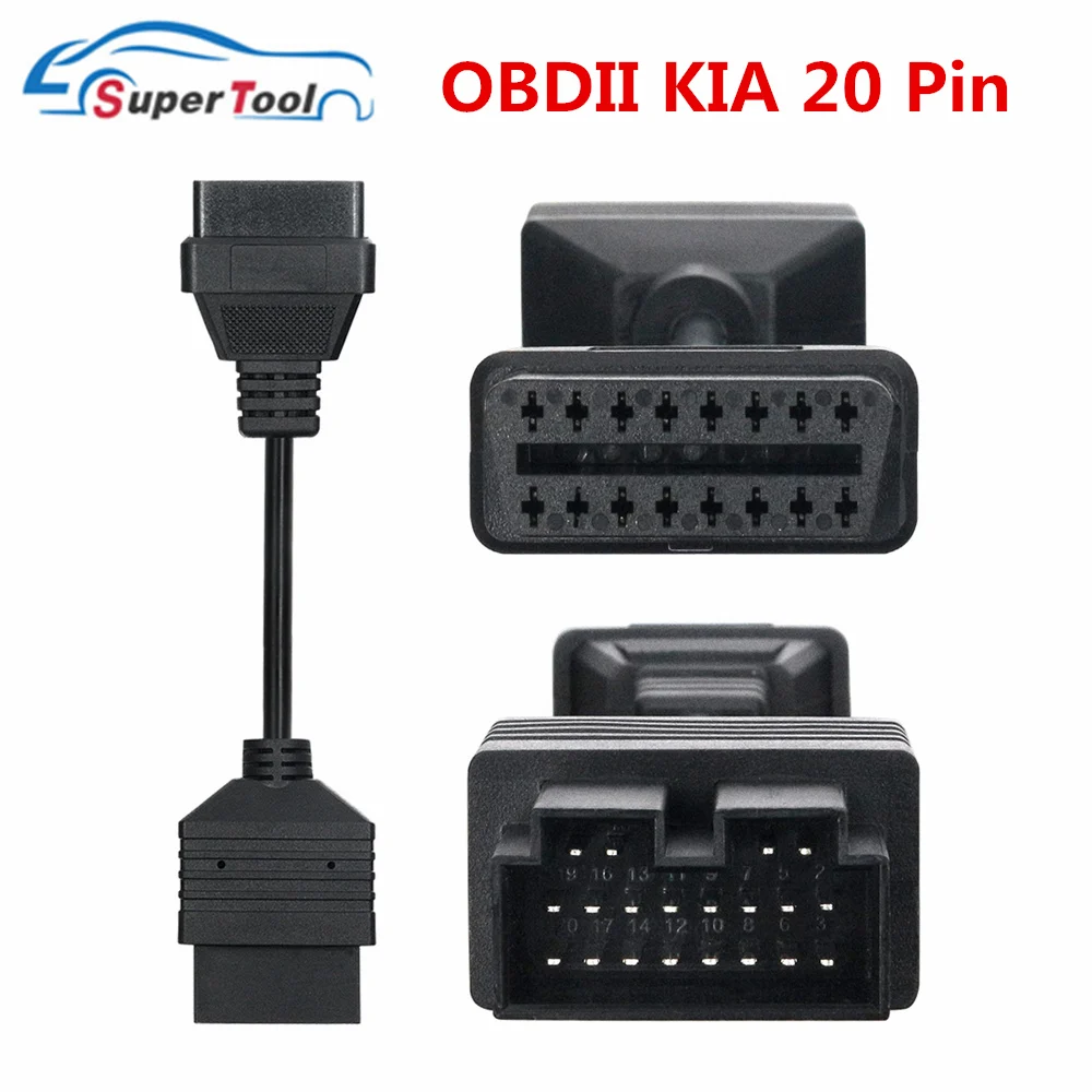 Для KIA 20Pin для 16Pin адаптер OBD2 OBD диагностики кабель 20 контактный до 16 2 Женский