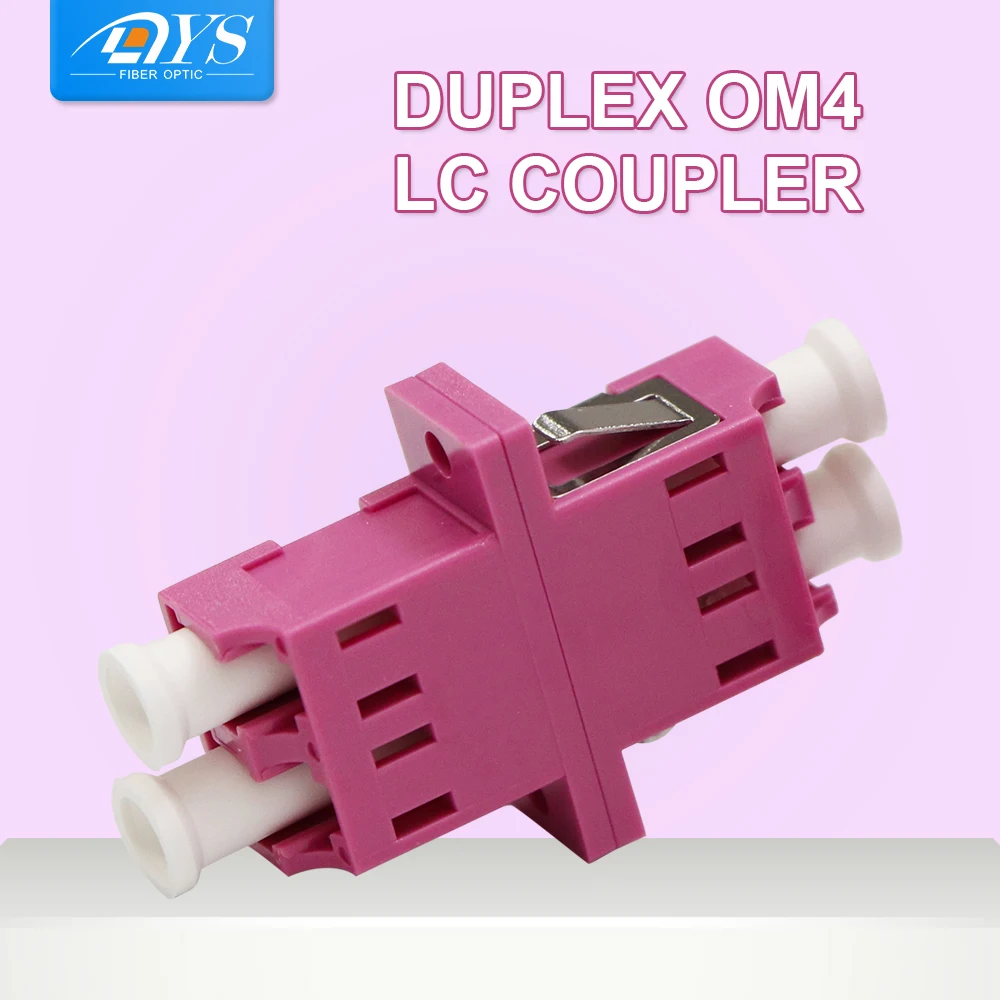 

50pcs LC Duplex Multimode OM4 Adapter LC Fiber Optic Flange Special Connectors