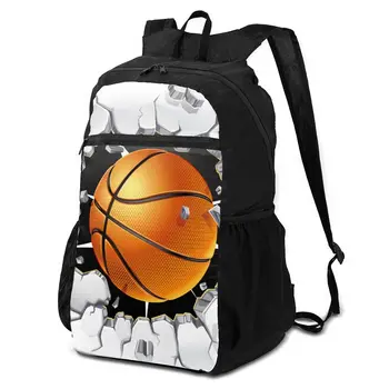 

OLN Basketball Damage Rainproof Ultralight Foldable Lightweight Packable Backpack Folding Bag for Women Men Travel Hiking