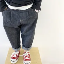 Moe than Home MengNa, Осенние,, двухцветные, L, домашние, с резинкой на талии, универсальные джинсы Mn016