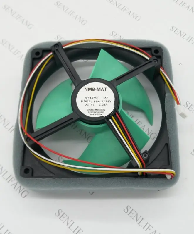 FBA12J14V 7F11A75S холодильник вентилятор DC 14 0.28A 125x125 мм 4-провод