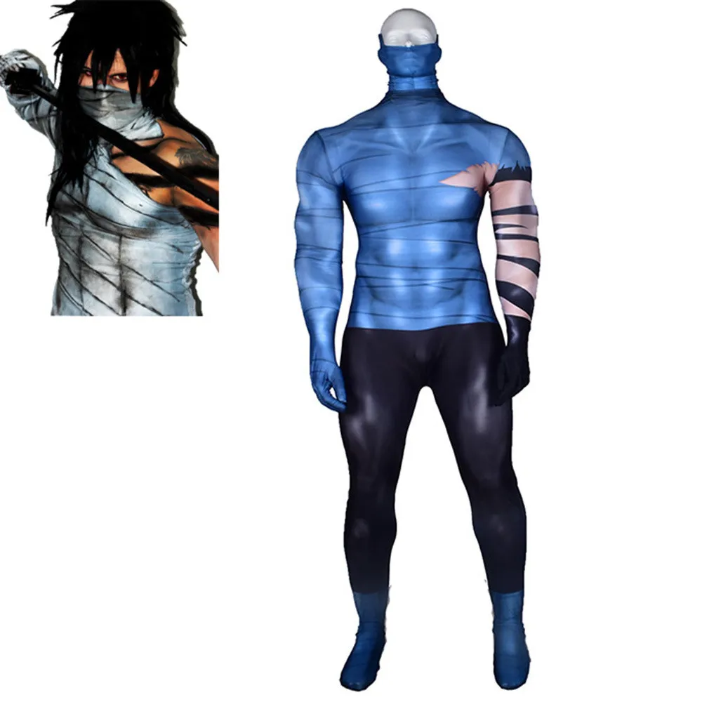 Аниме Bleach Mugetsu Ichigo Детский карнавальный костюм для взрослых Zentai боди для взрослых цельный облегающий костюм комбинезоны