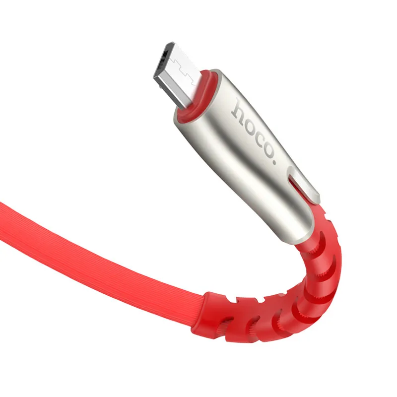 HOCO U58 30 шт./лот 1,2 м Прочный USB кабель для iPhone кабель Micro кабель для samsung USB кабель провод зарядного устройства - Цвет: red for Micro