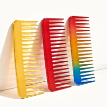Wide Tooth Comb Anti Static No Handle Comb Thick Wavy Curly Hair for Women Men Smoothing Massaging Home Salon Use браш