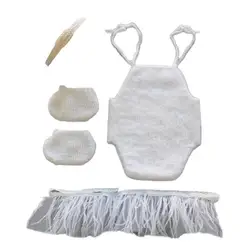 1 ensemble Nouveau Né Bébé Tenues Léger Difficile à Se Faner Respirant Décoratif Bon Tissé Bébé Vêtements Bébé Costume pour les Cadeaux 